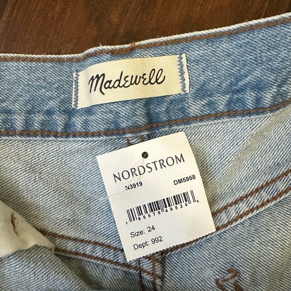 NWT MADEWELL Distressed The Mom Jean Short High-Waisted Cutoff - Picture 8 of 12